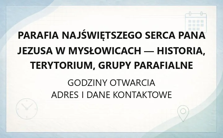 Parafia Najświętszego Serca Pana Jezusa w Mysłowicach - historia, terytorium, grupy parafialne