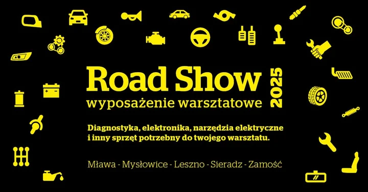 Obrazek przedstawia grafikę promocyjną wydarzenia Prezentacje narzędzi i diagnostyki warsztatowej w Mysłowicach