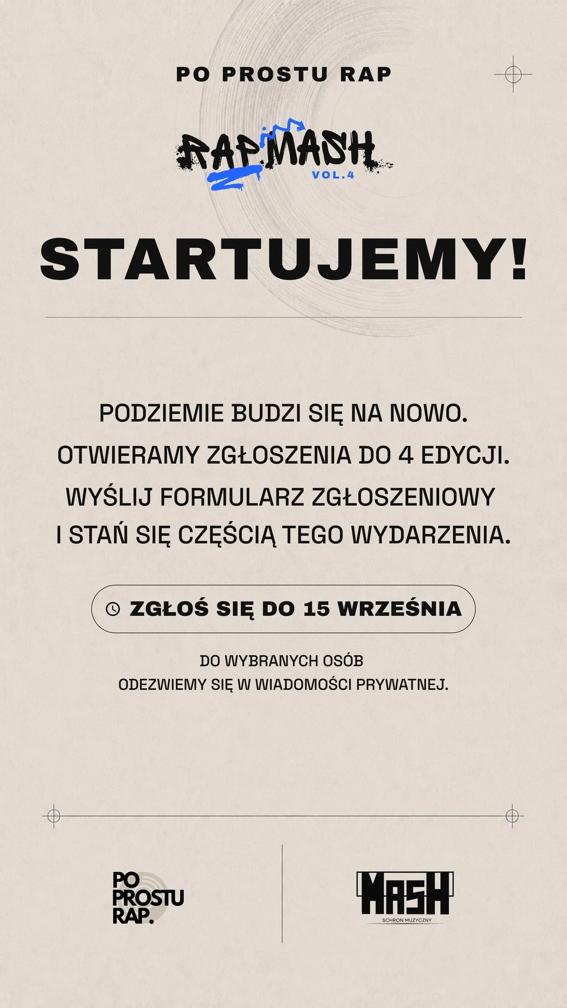 Grafika promocyjna wydarzenia RAPMASH vol.4 w Mysłowicach
