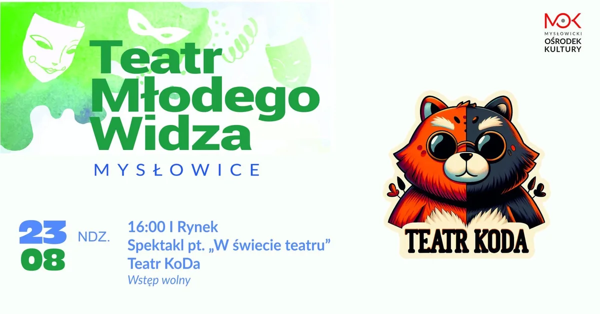 Grafika promocyjna wydarzenia Teatr Młodego Widza: „W świecie teatru” na Rynku