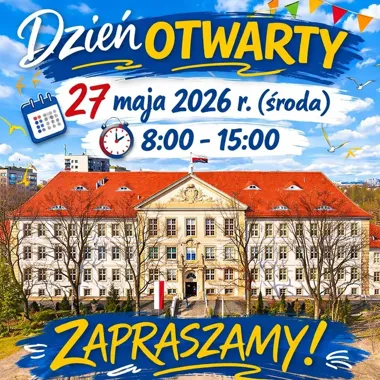 Grafika promocyjna wydarzenia Dzień Otwarty w Kościuszce — I LO im. Tadeusza Kościuszki w Mysłowicach