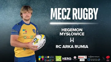 Grafika promocyjna wydarzenia Hegemon Mysłowice – mecz rugby