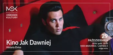 Grafika promocyjna wydarzenia Kino jak dawniej: Historia Elvisa w Mysłowicach