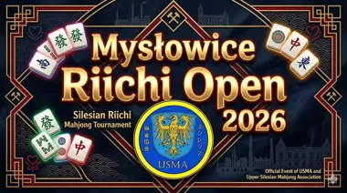 Grafika promocyjna wydarzenia Mysłowice Riichi Open 2026 - USMA Cup: turniej mahjonga w Mysłowicach