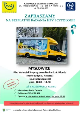 W Mysłowicach rusza dzień z bezpłatną cytologią i badaniem HPV